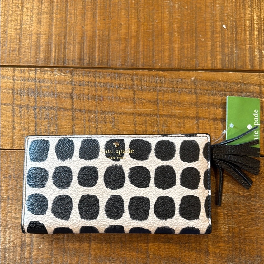 Kate Spade Black and Cream Dot Wallet